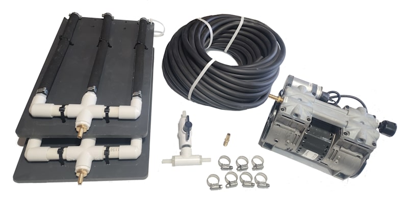 2680 Kit with Airstream Diffusers 800 - Pond Perfections Thomas 2680 Kit upgraded with Airstream Diffusers, tubing, and pump for enhanced pond aeration.