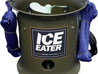 Ice Eater de-icer with durable design and rope handles for easy installation.