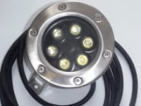 "6-watt LED light for shallow water fountain illumination."