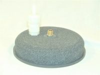 Windmill air diffuser with check valve for efficient aeration."