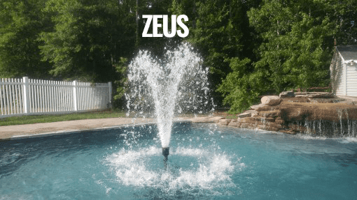Zeus-SP-Fountain.png - Pond Perfections Zeus shallow water fountain creating a dynamic water display